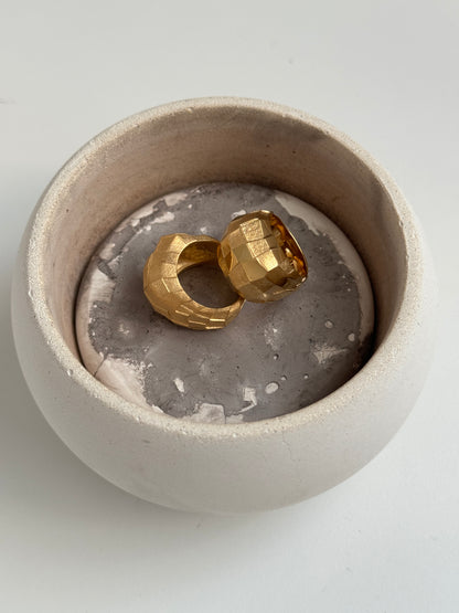 RING AUTENTIQ MATTE-GOLD PLATED 24K